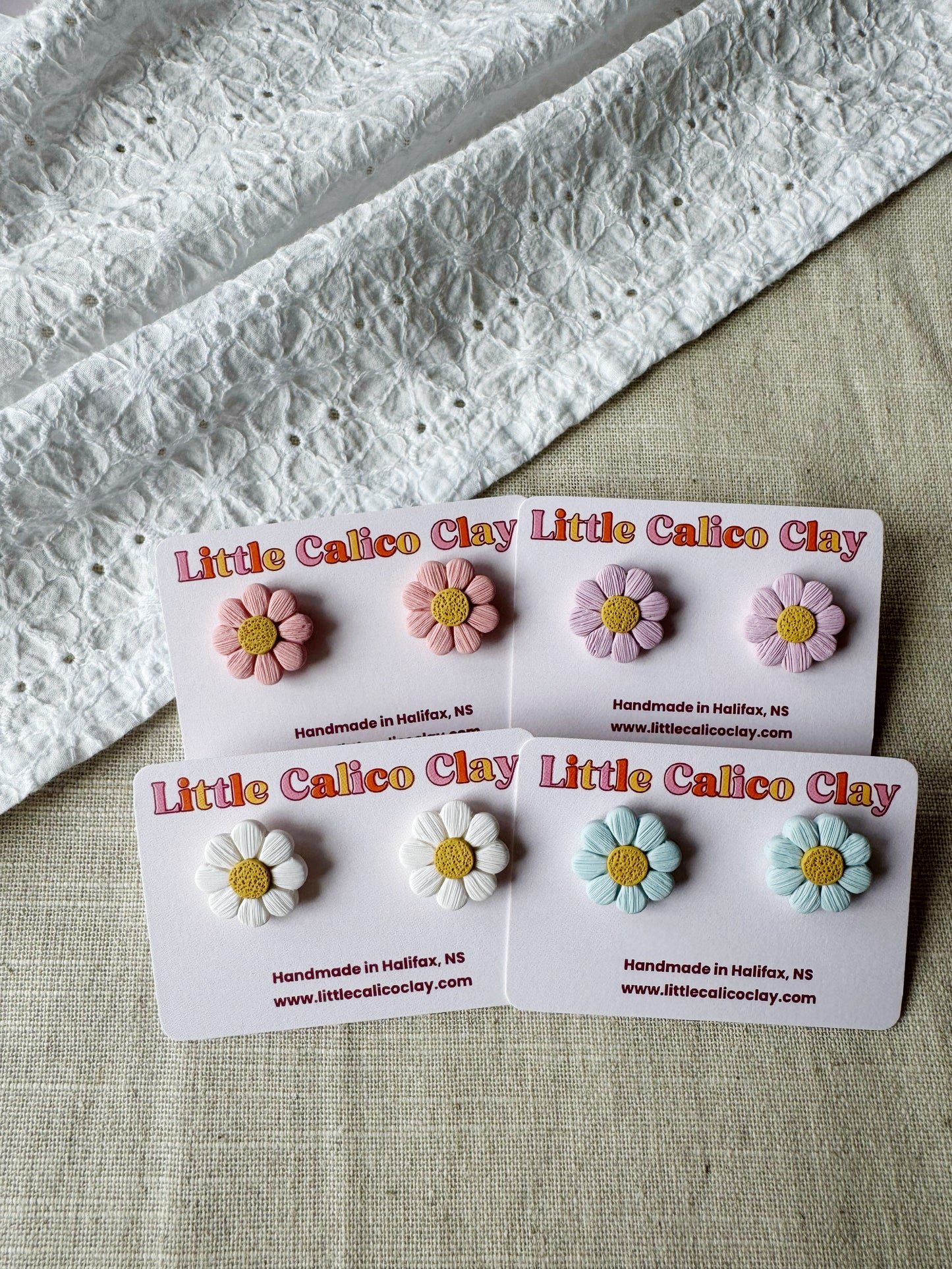 Textured Flower Studs