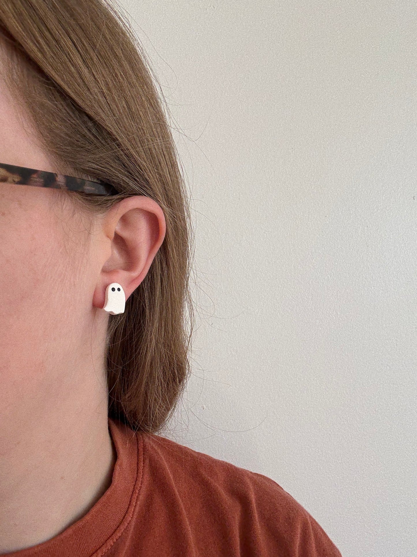 Mirrored Ghost Studs
