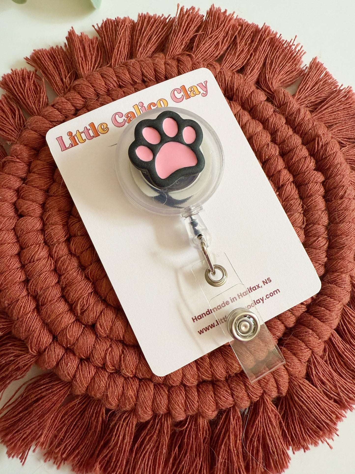 Paw Print Badge Reel