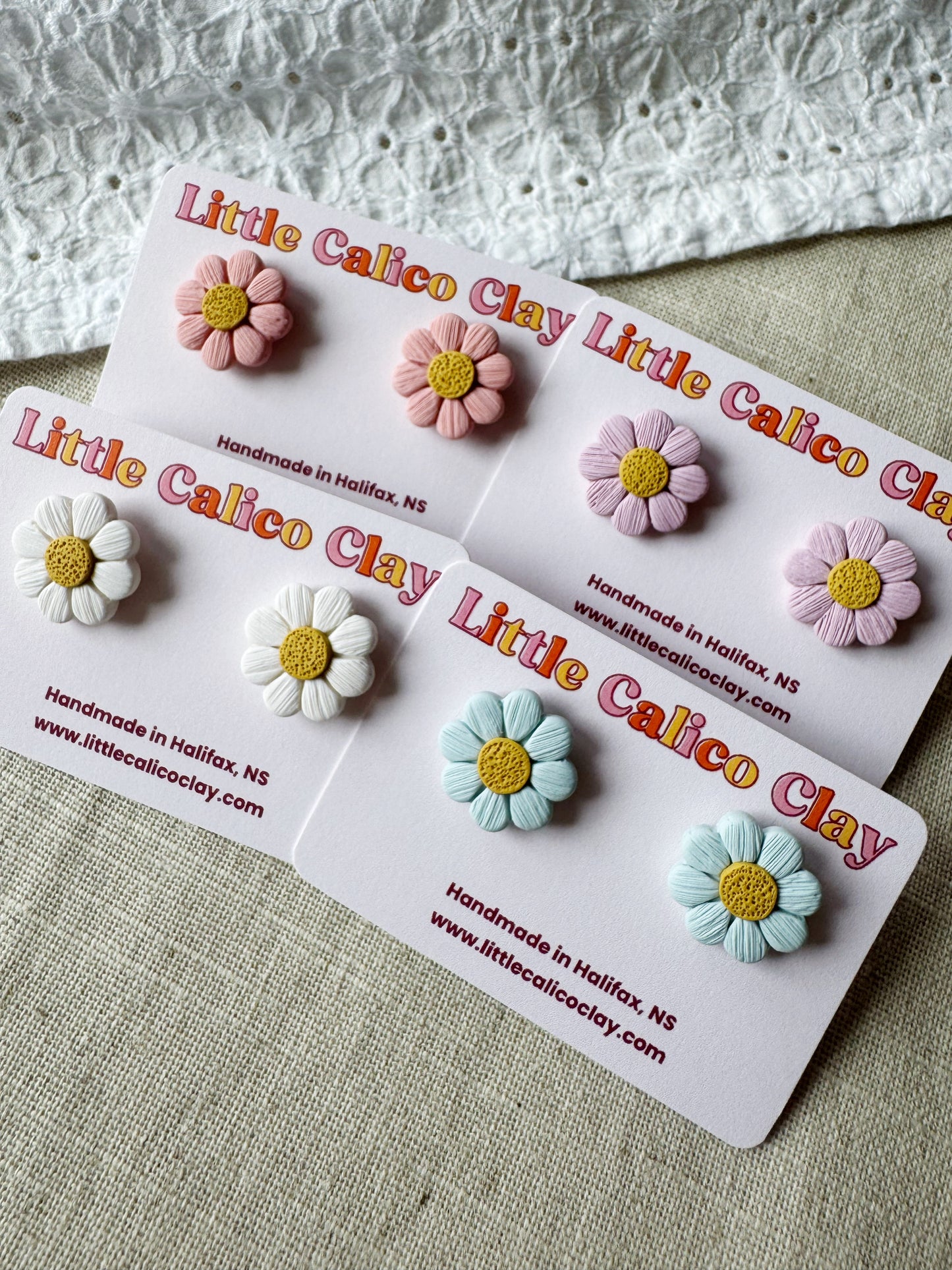 Textured Flower Studs