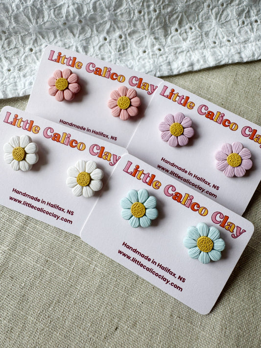 Textured Flower Studs