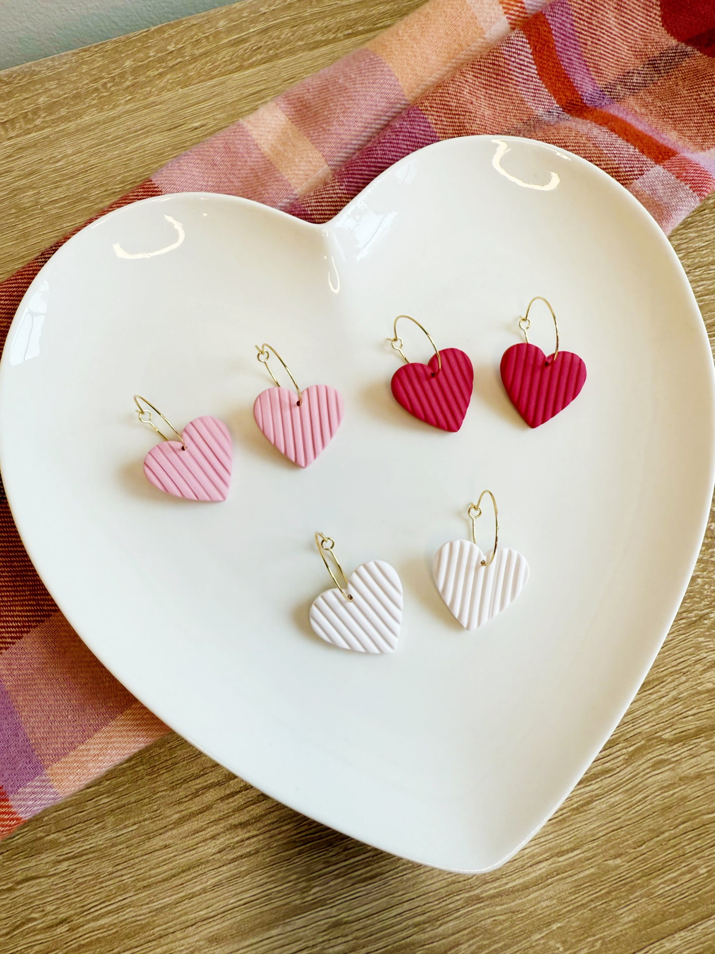 Corded Heart Hoops