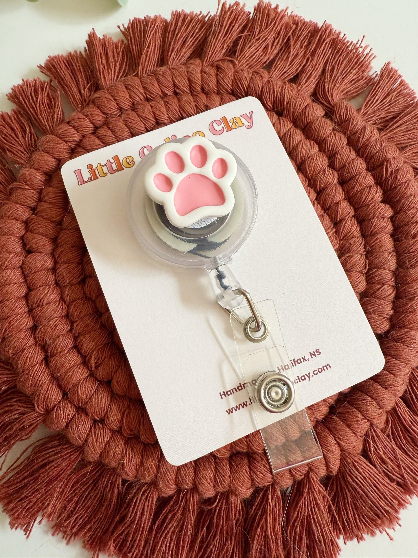 Paw Print Badge Reel