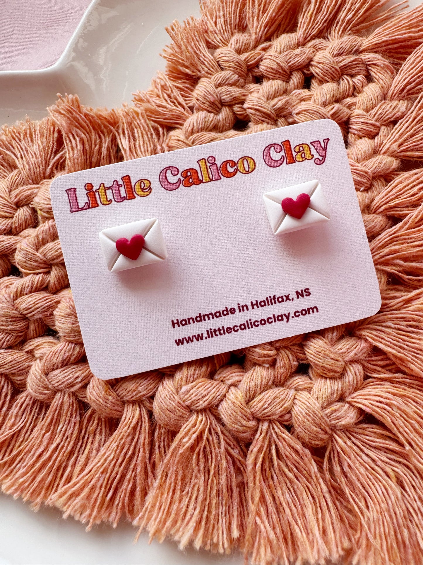 Heart Envelope Studs