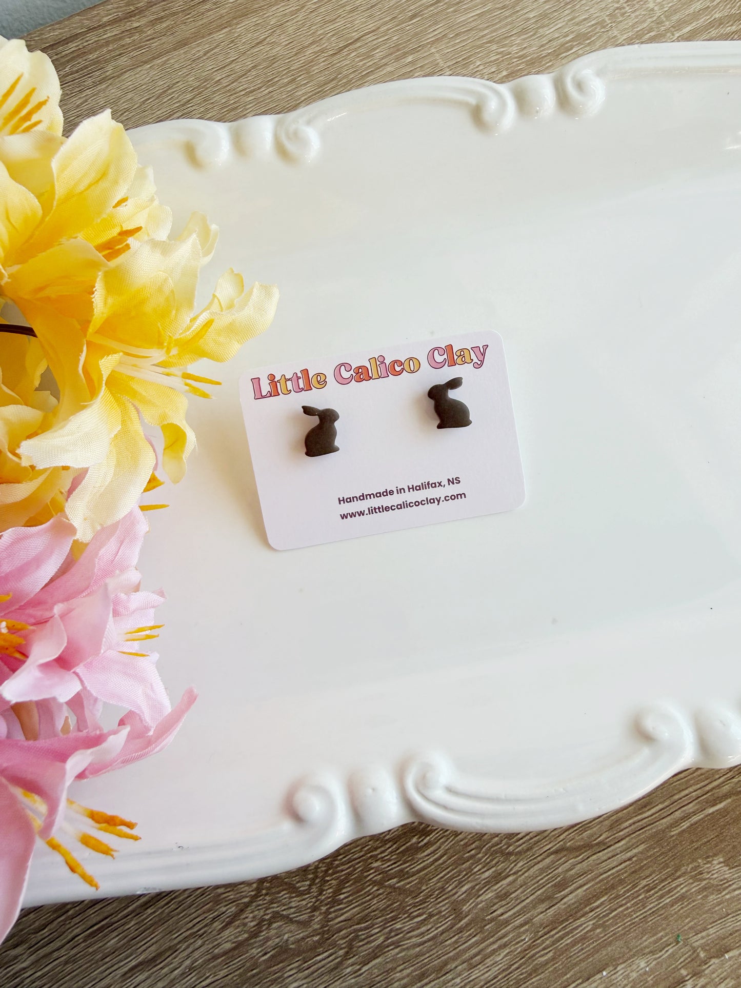 Chocolate Bunny Studs