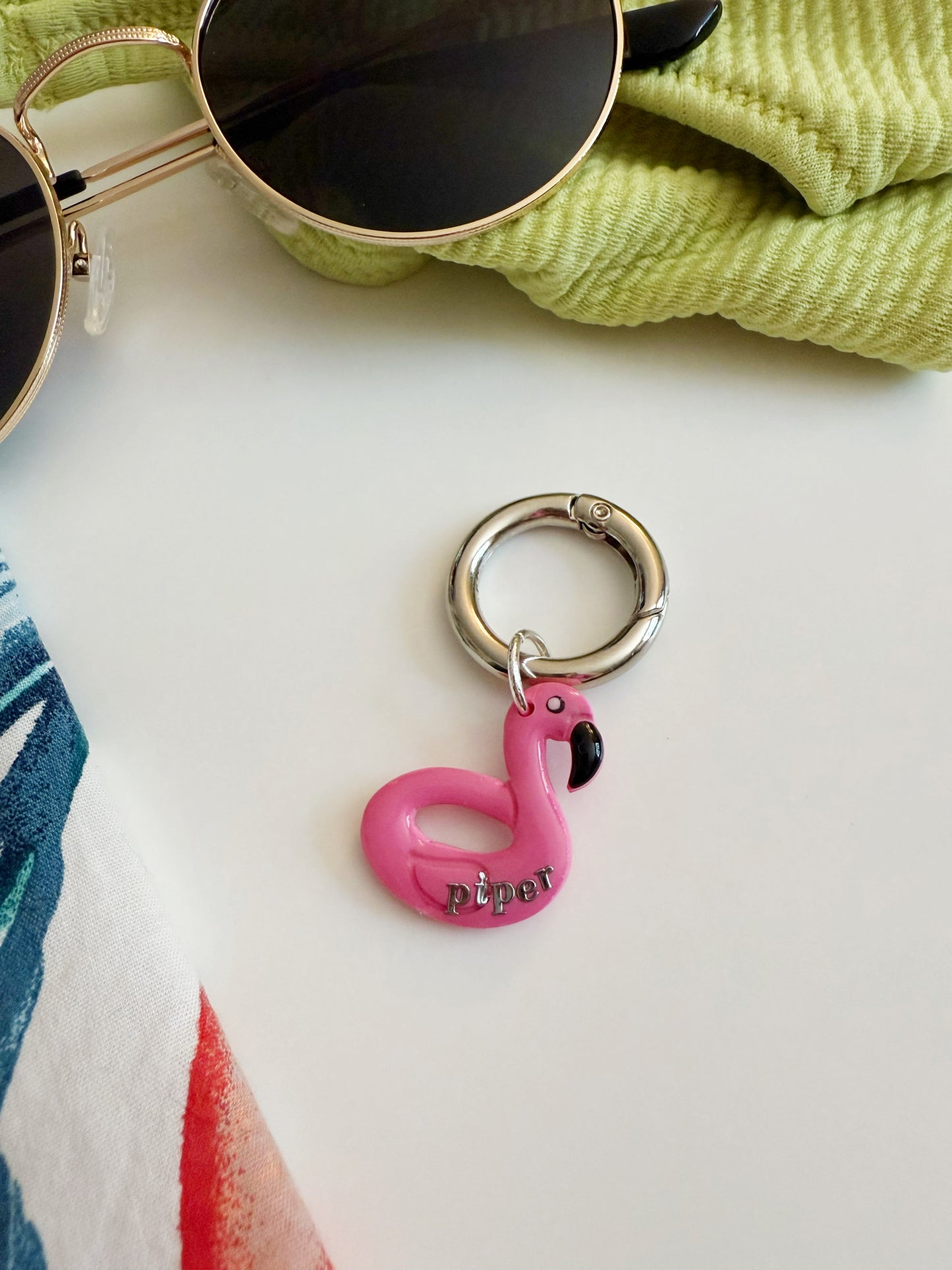 Flamingo Float Pet Tag