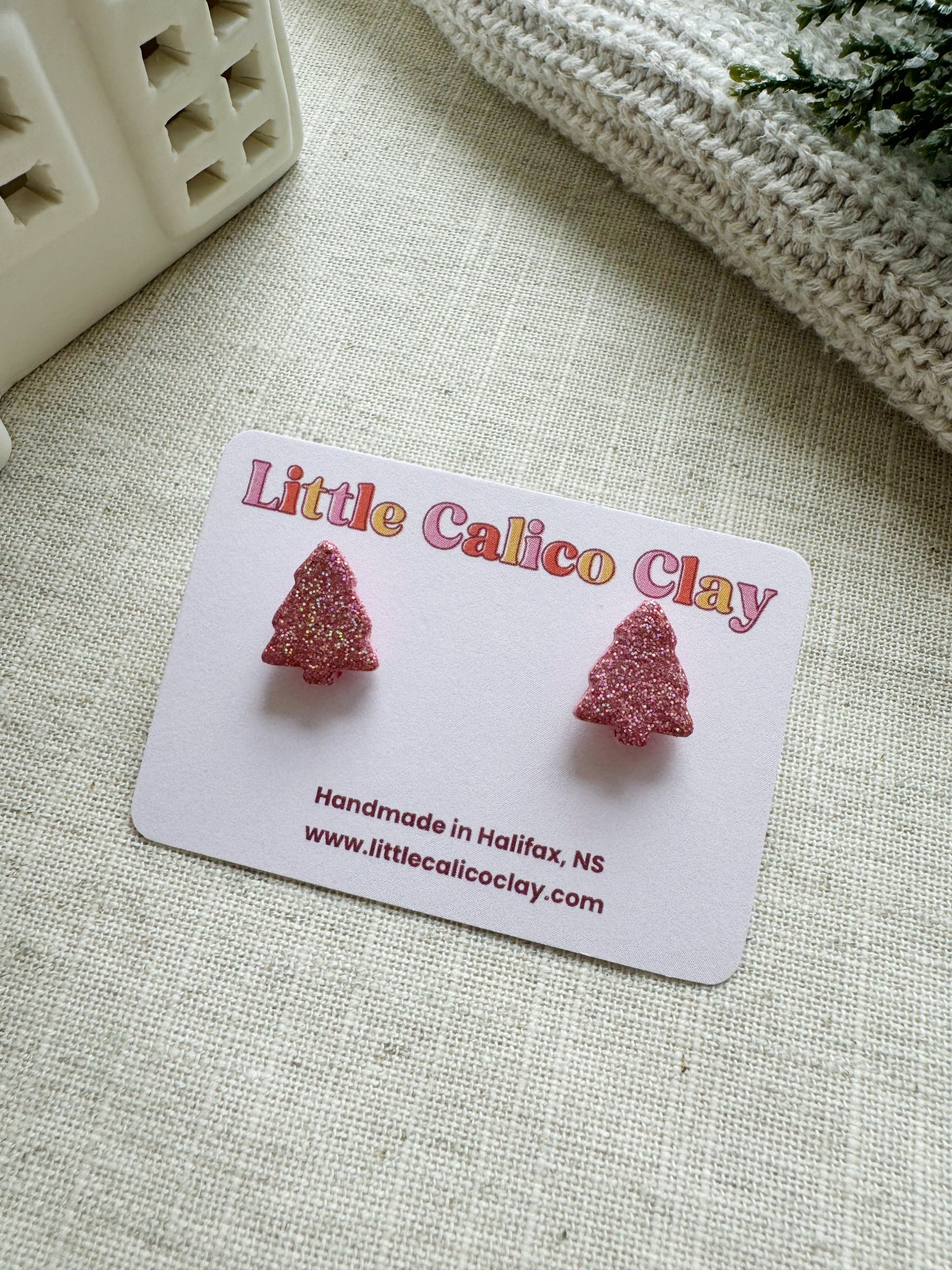 Glitter Tree Studs