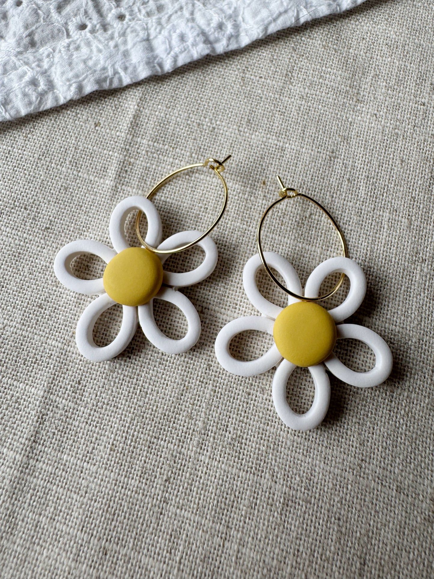 Doodle Daisy Hoops