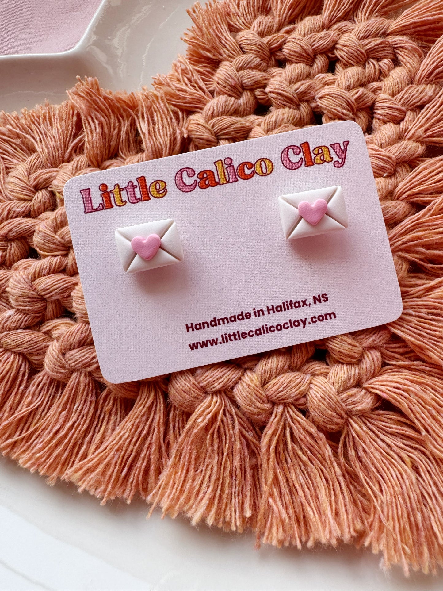 Heart Envelope Studs