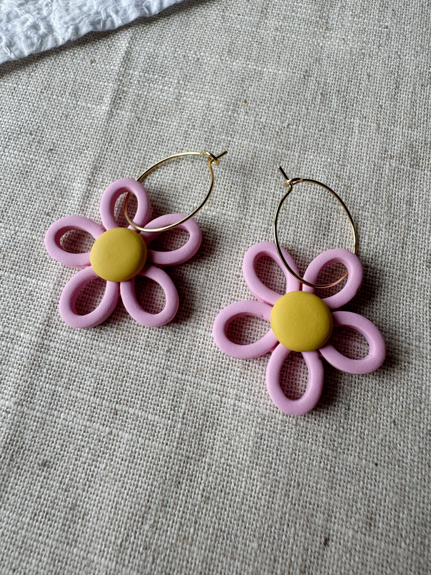 Doodle Daisy Hoops
