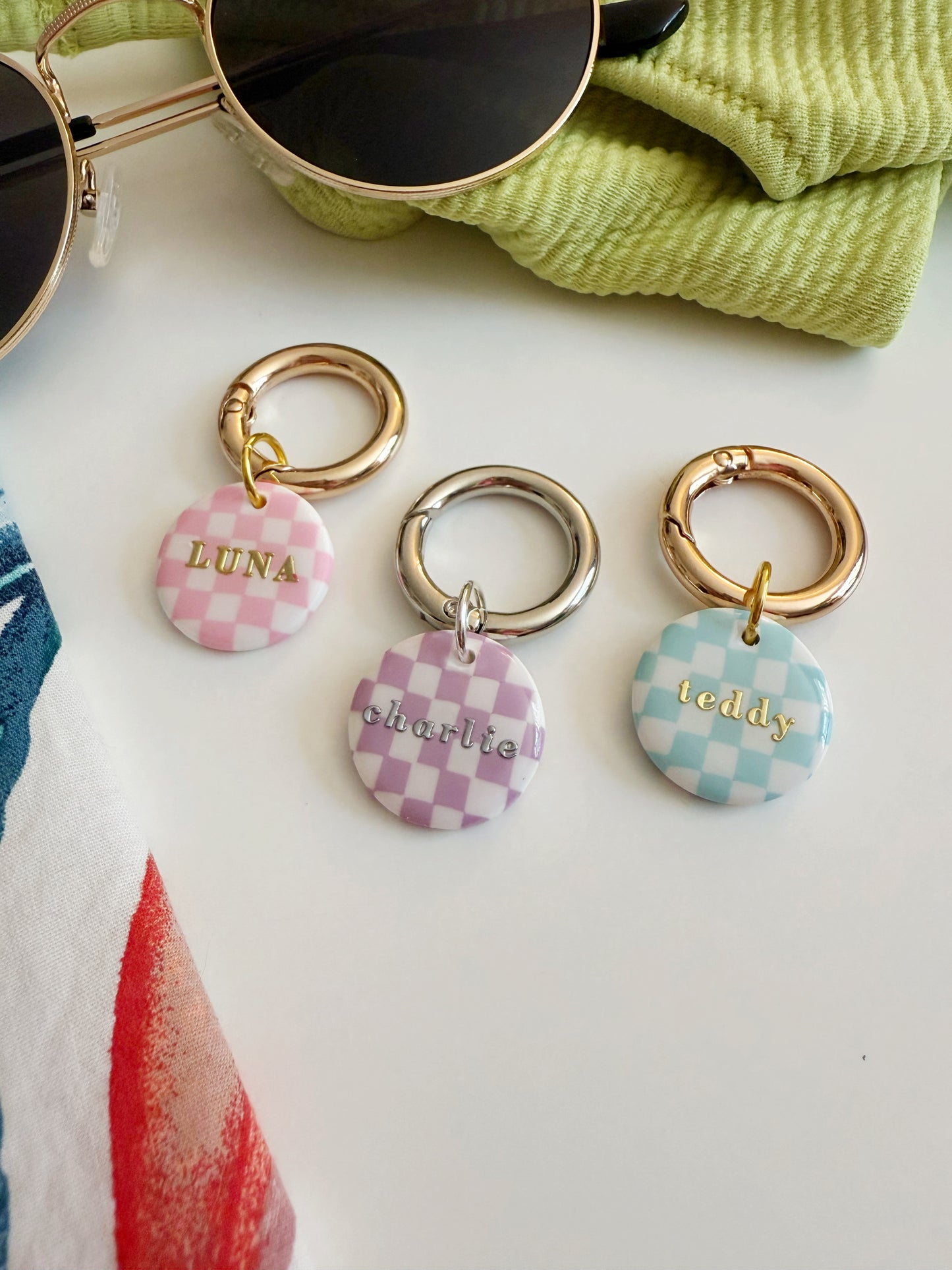 Checkerboard Pet Tag