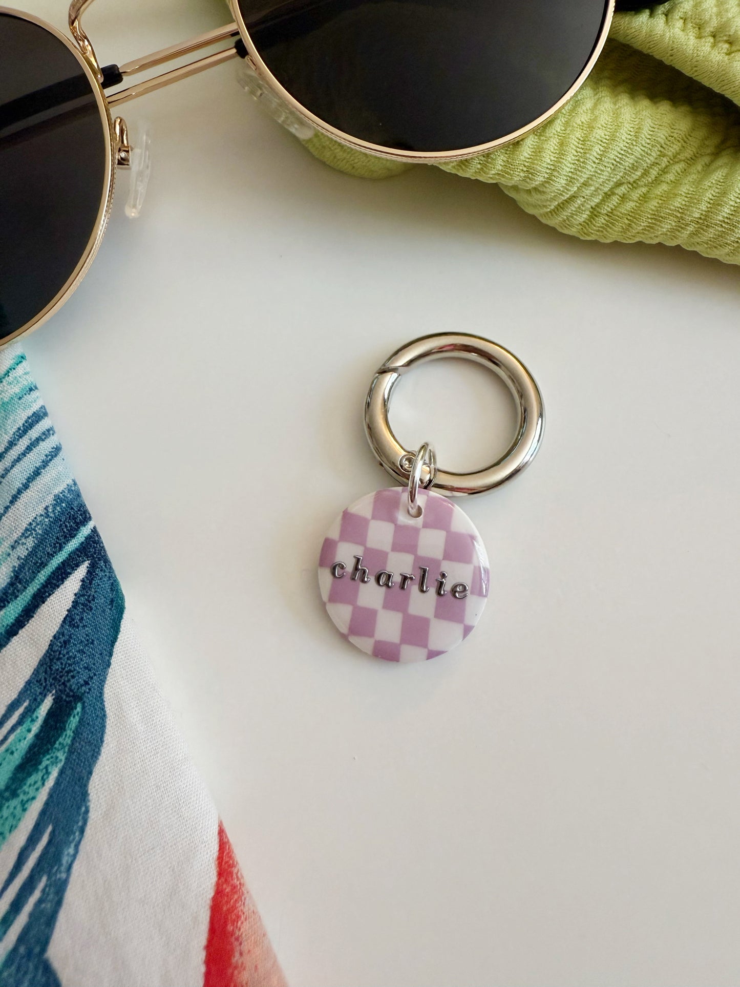 Checkerboard Pet Tag