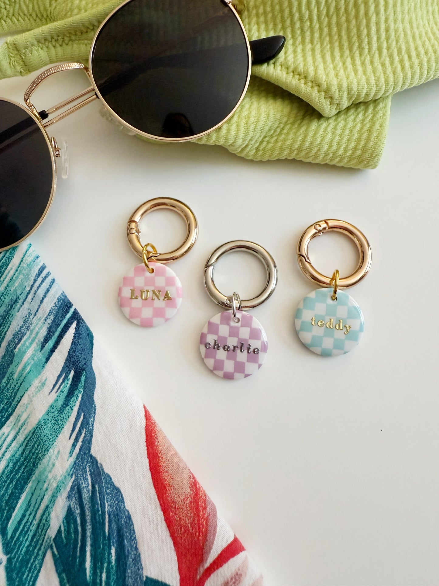 Checkerboard Pet Tag
