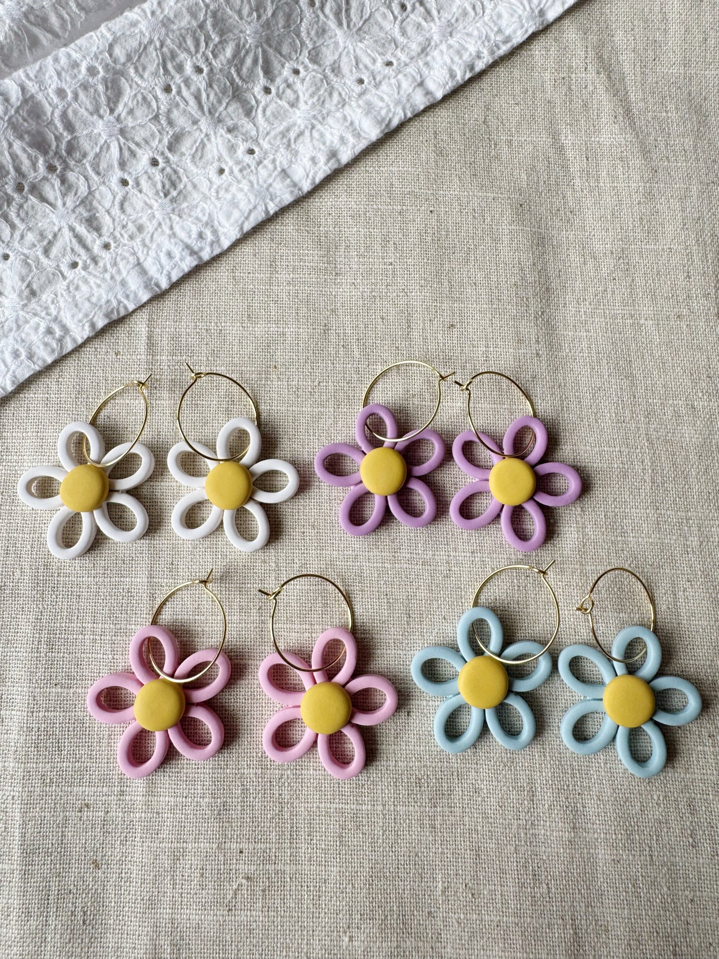 Doodle Daisy Hoops