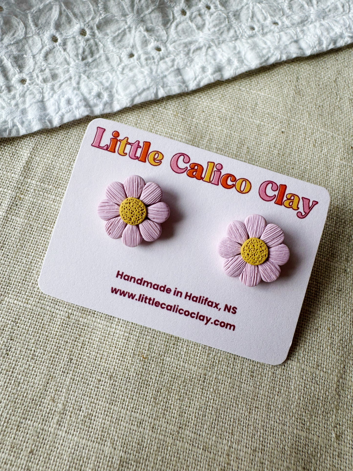 Textured Flower Studs