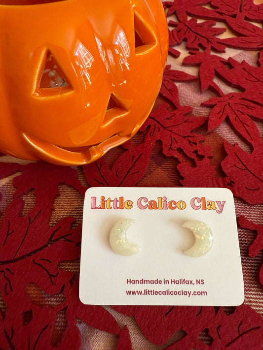 Opal Moon Studs