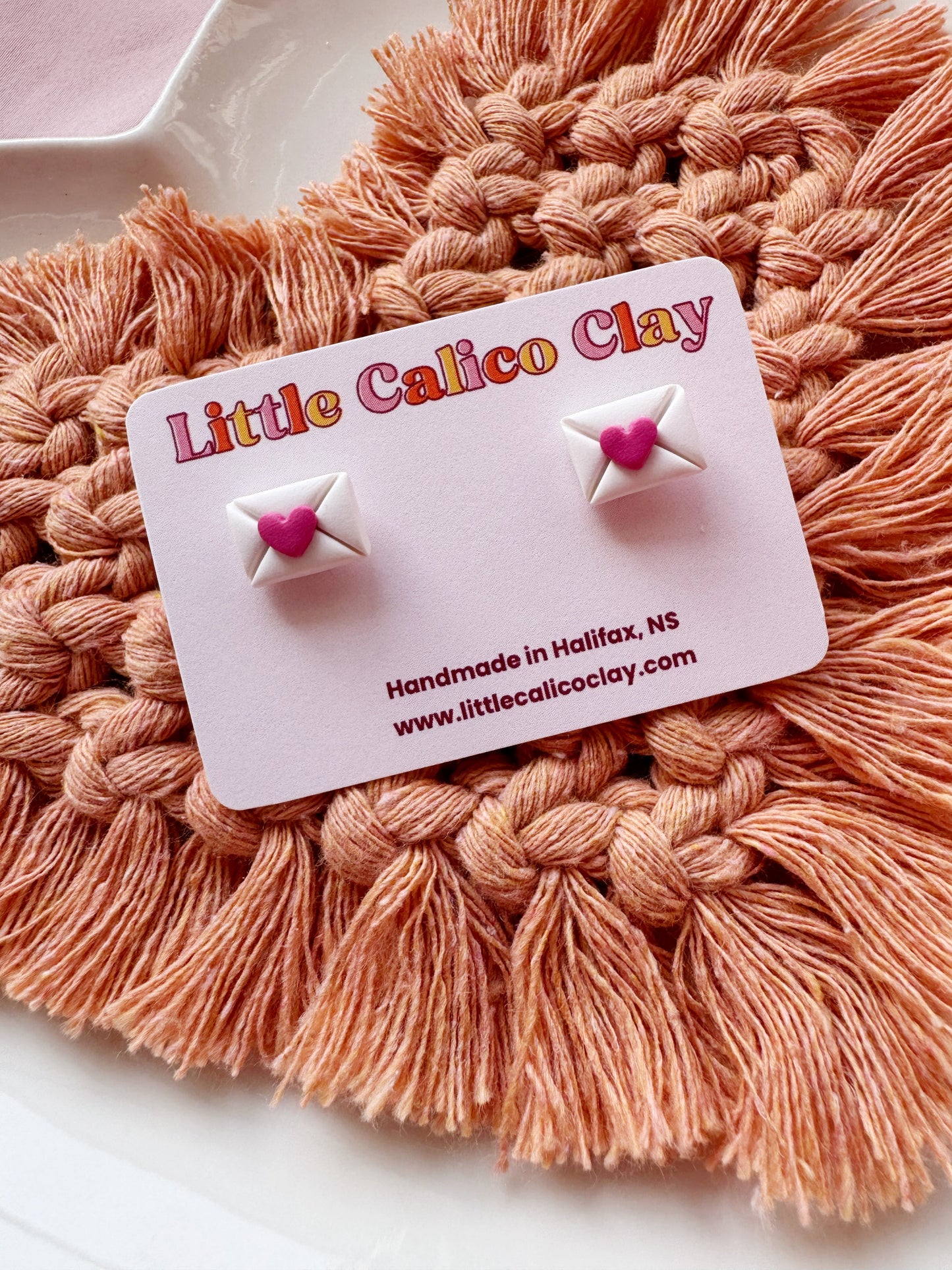 Heart Envelope Studs