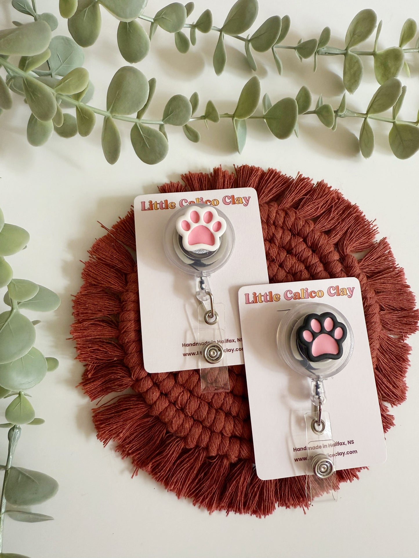 Paw Print Badge Reel