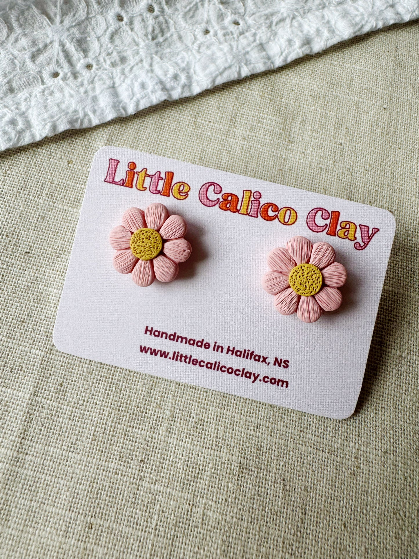 Textured Flower Studs