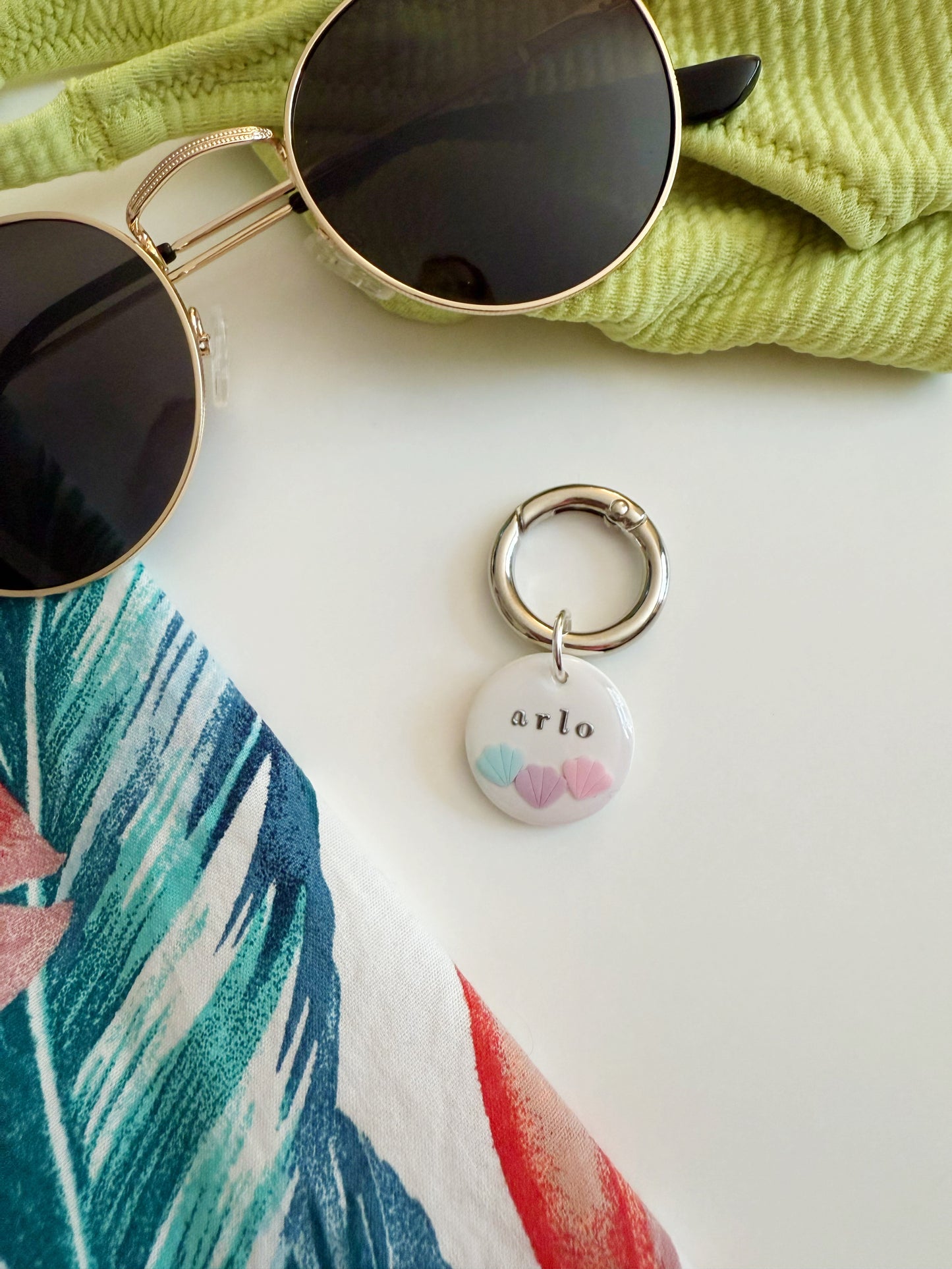 Triple Seashell Pet Tag