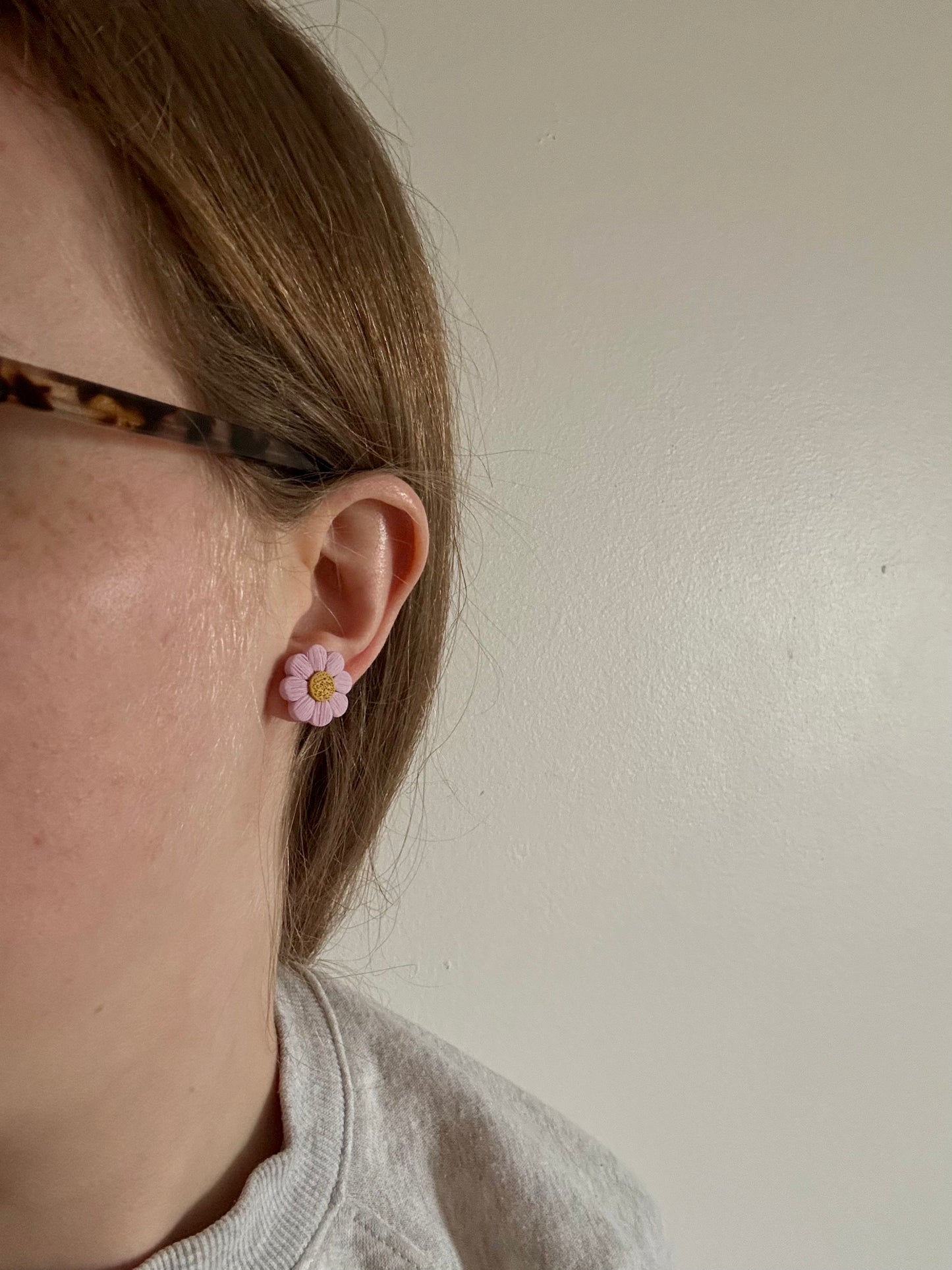Textured Flower Studs