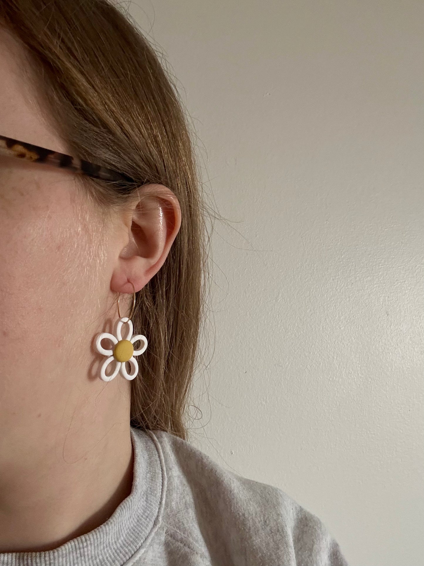 Doodle Daisy Hoops