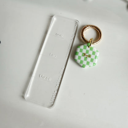 Halloween Checkered Pet Tag