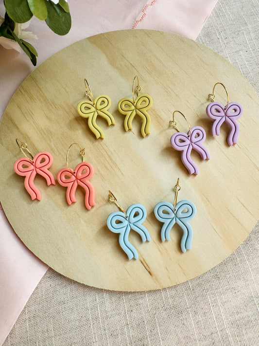 Embossed Bow Hoops