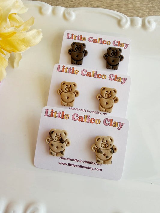 Teddy Cookie Studs