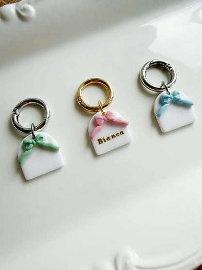 Coquette Bow Arch Pet Tag