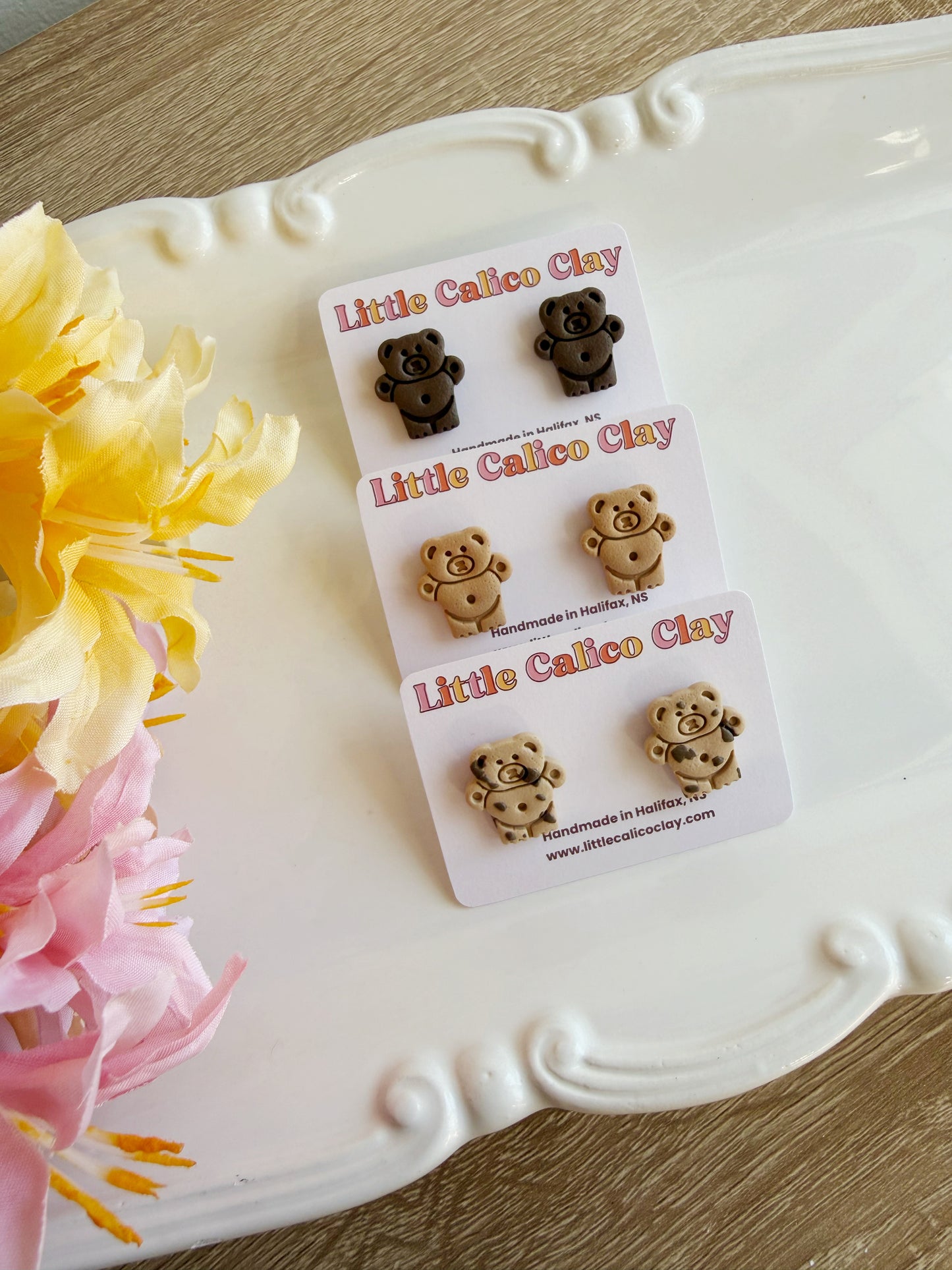 Teddy Cookie Studs