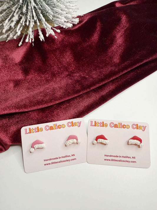 Santa Hat Studs