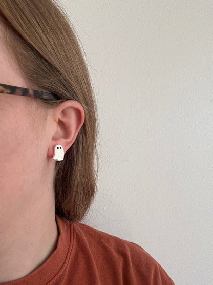 Mirrored Ghost Studs
