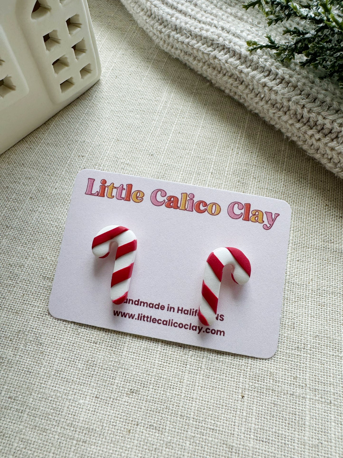 Candy Cane Studs