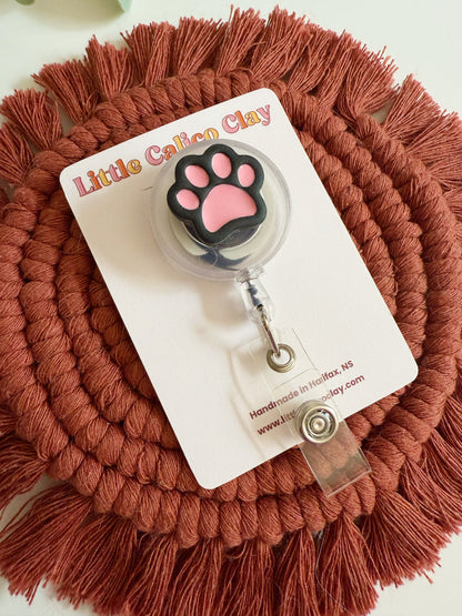Paw Print Badge Reel