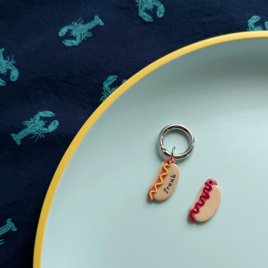 Hot Dog Pet Tag