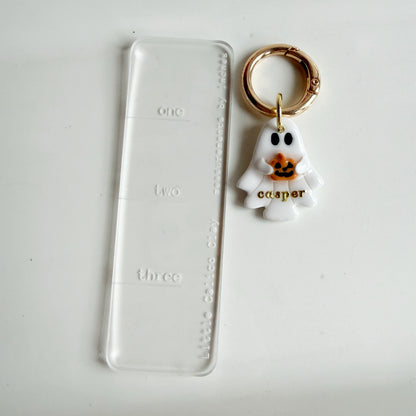 Pumpkin Ghost Pet Tag
