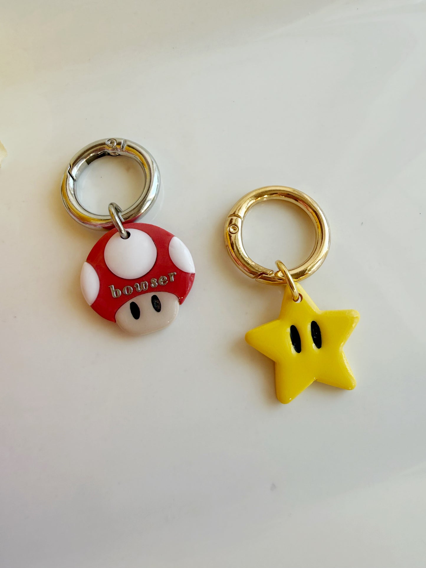 Mushroom and Star Pet Tag