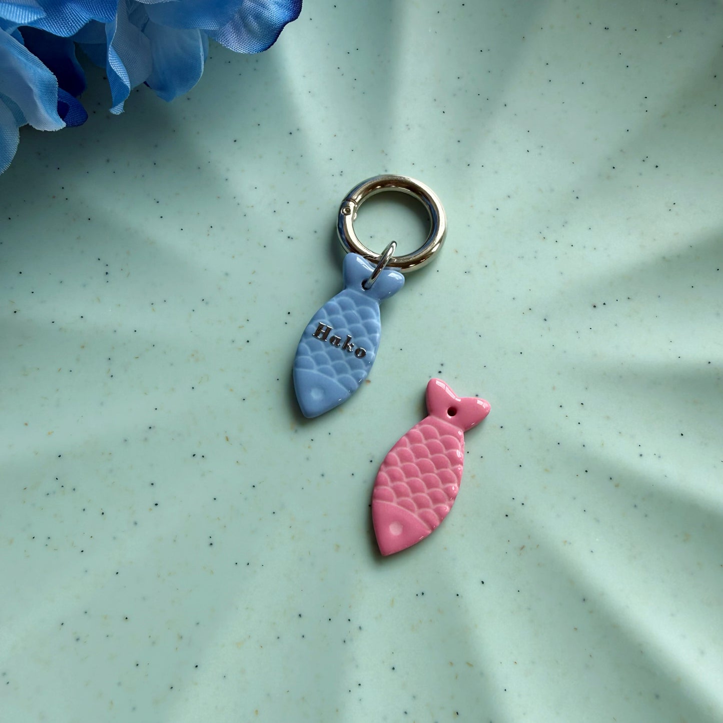 Monochrome Fish Pet Tag