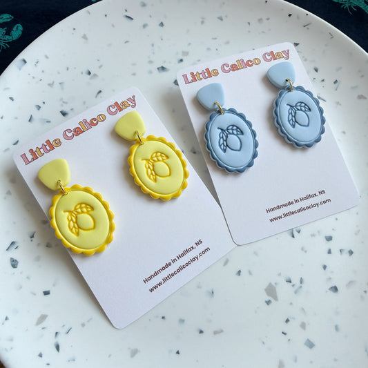 Monochrome Lemon Dangles