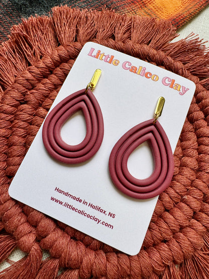 Embossed Teardrop Dangles