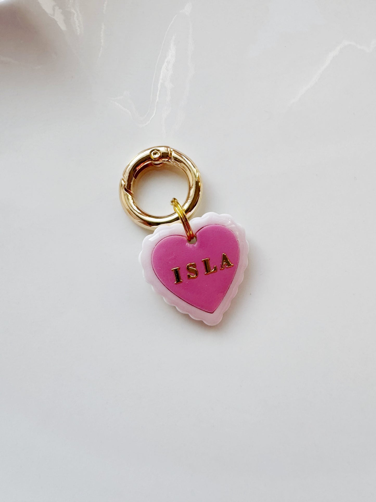 Scalloped Heart Pet Tag