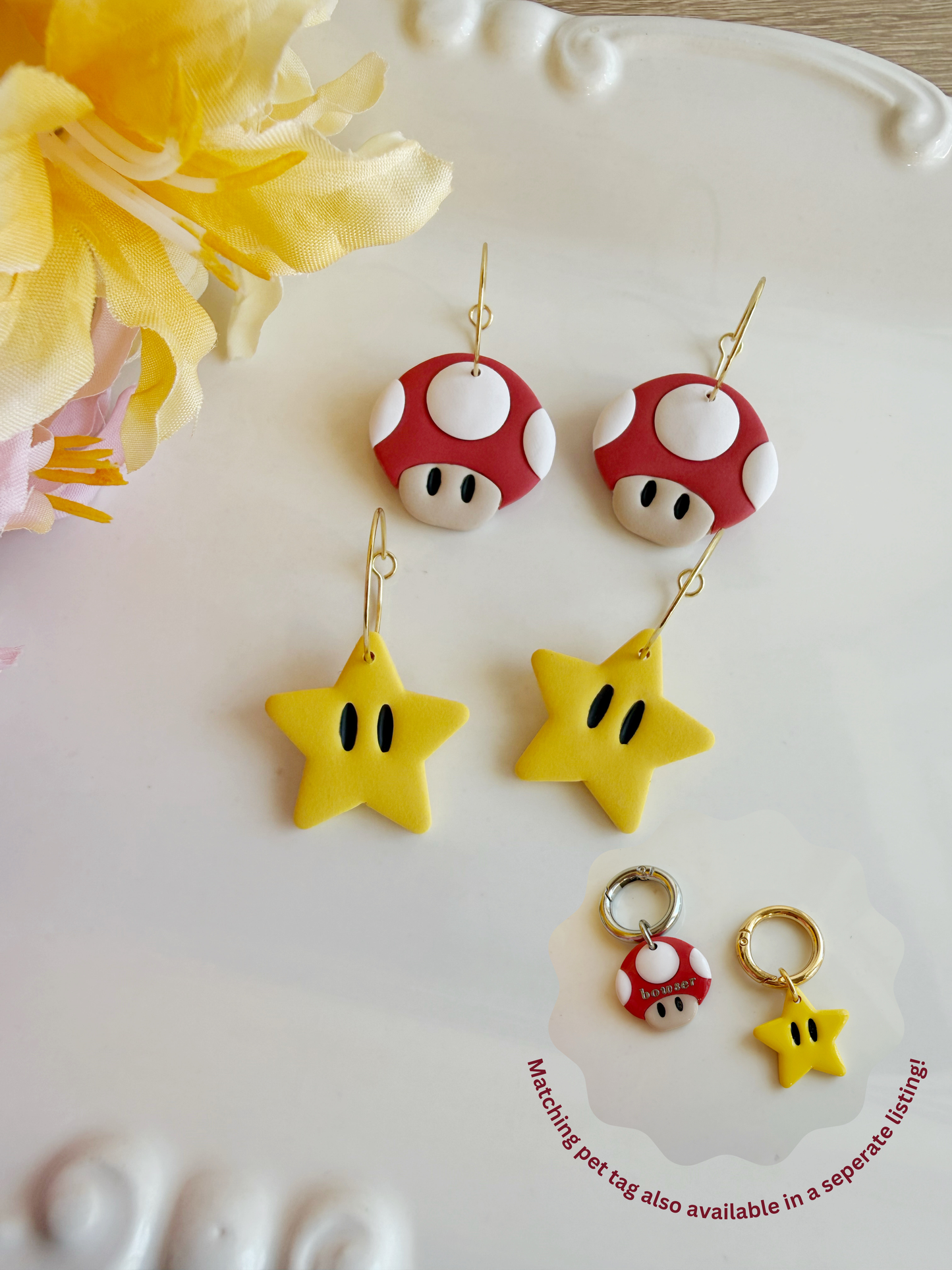 Mushroom and Star Hoops