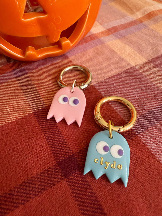 Pac-Man Ghost Pet Tag