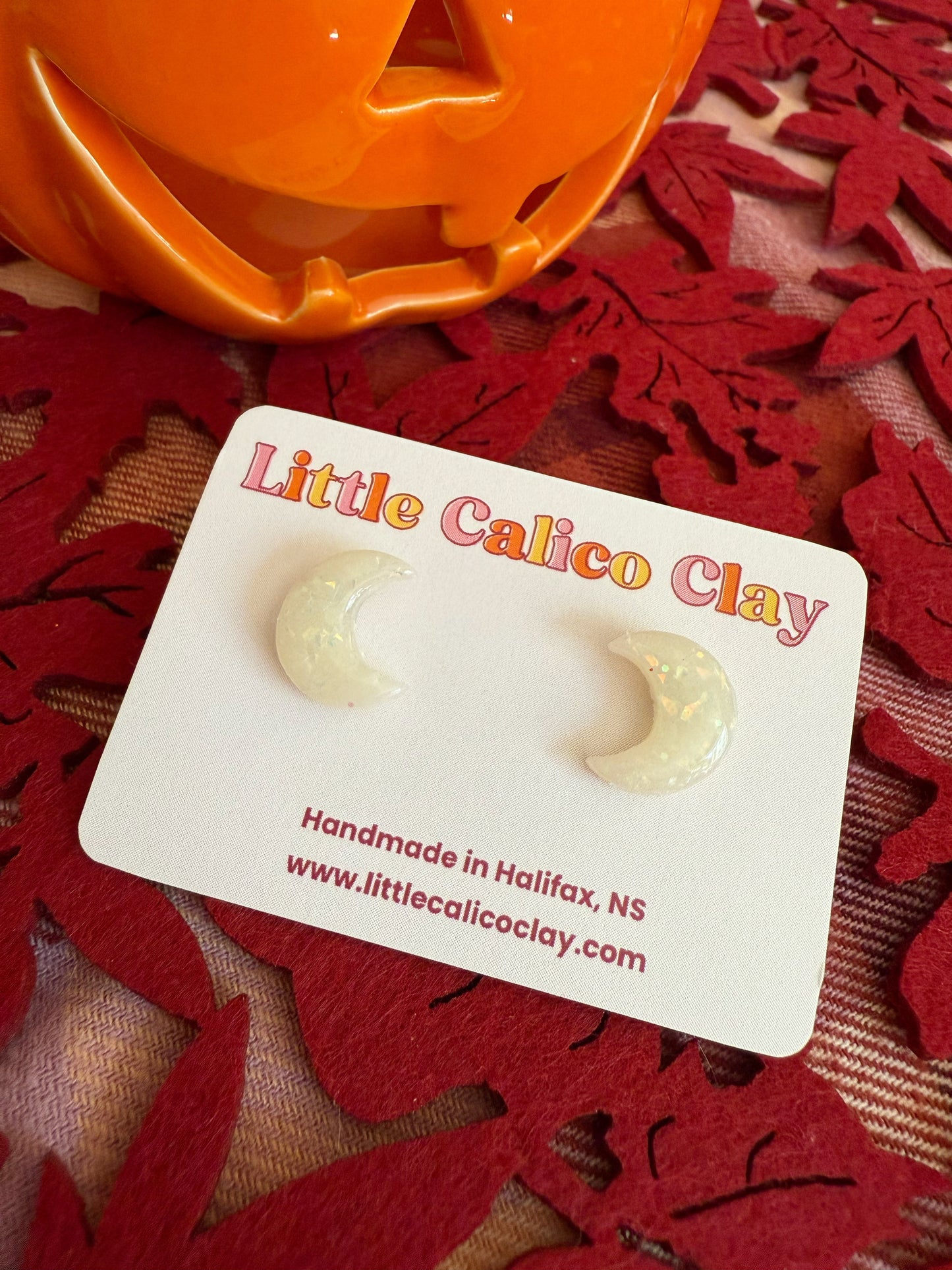 Opal Moon Studs
