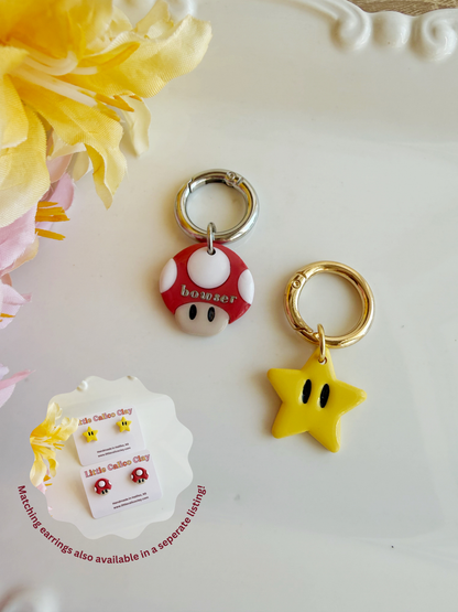 Mushroom and Star Pet Tag