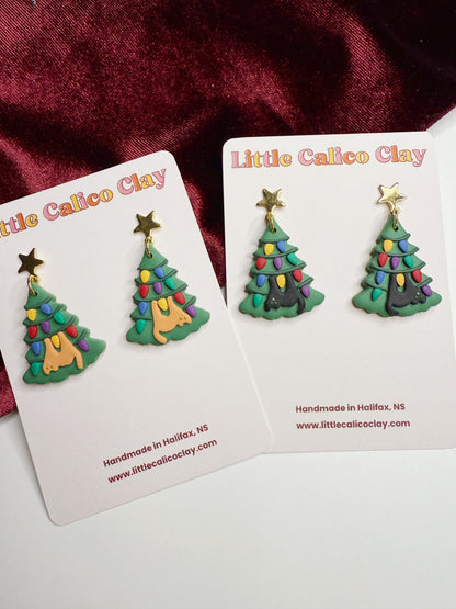Christmas Tree Cat Dangles