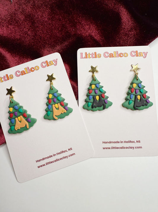 Christmas Tree Cat Dangles