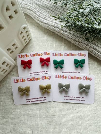 Holiday Bow Studs