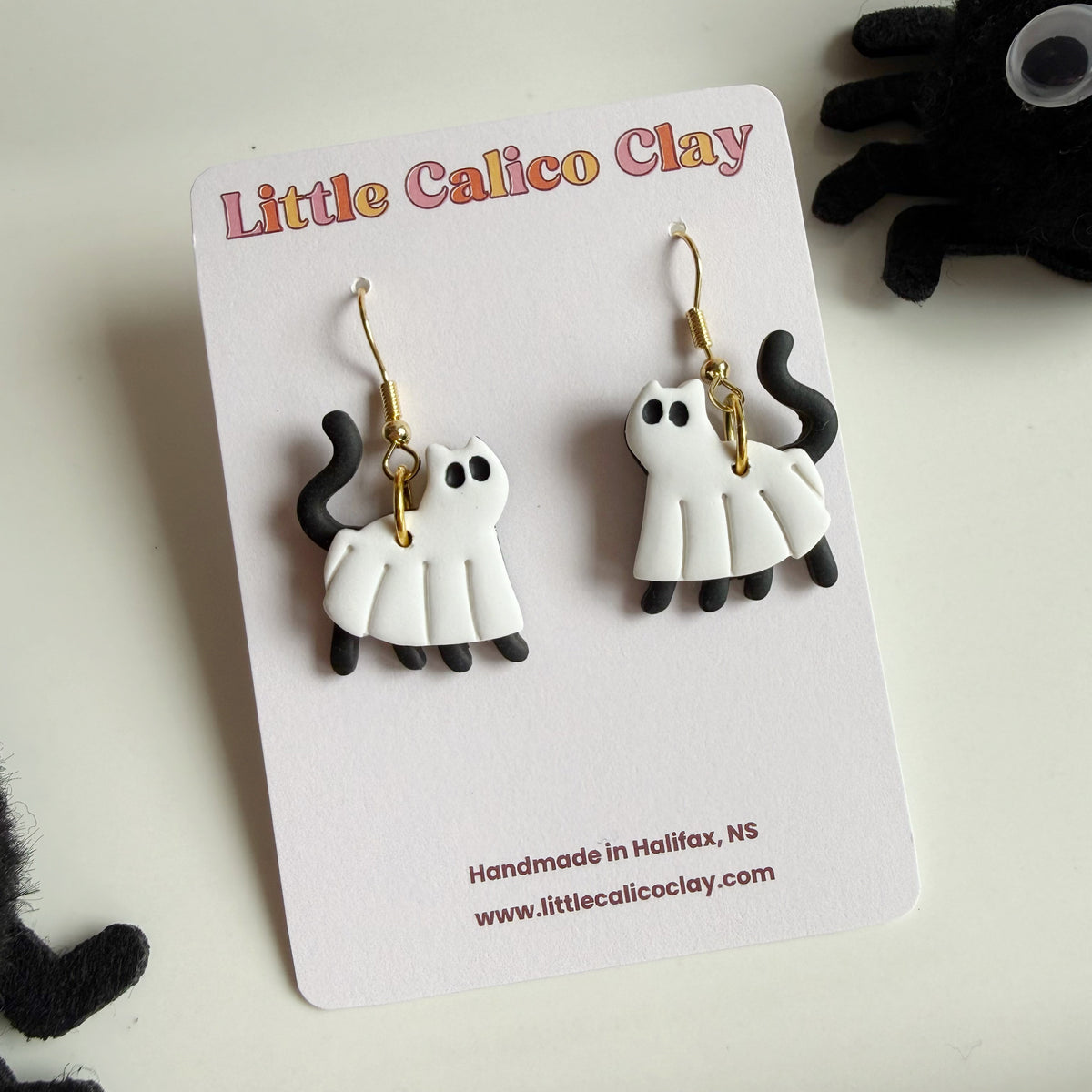 Ghost Kitty Dangles